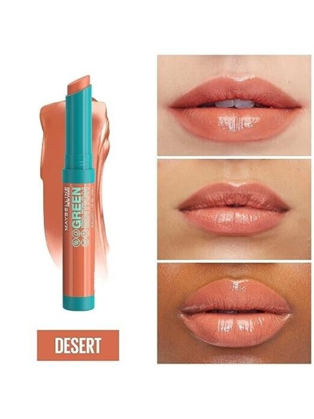 2x Maybelline Green Edition Balmy Lip Blush 008 Desert 0.06 oz - Picture 5 of 5